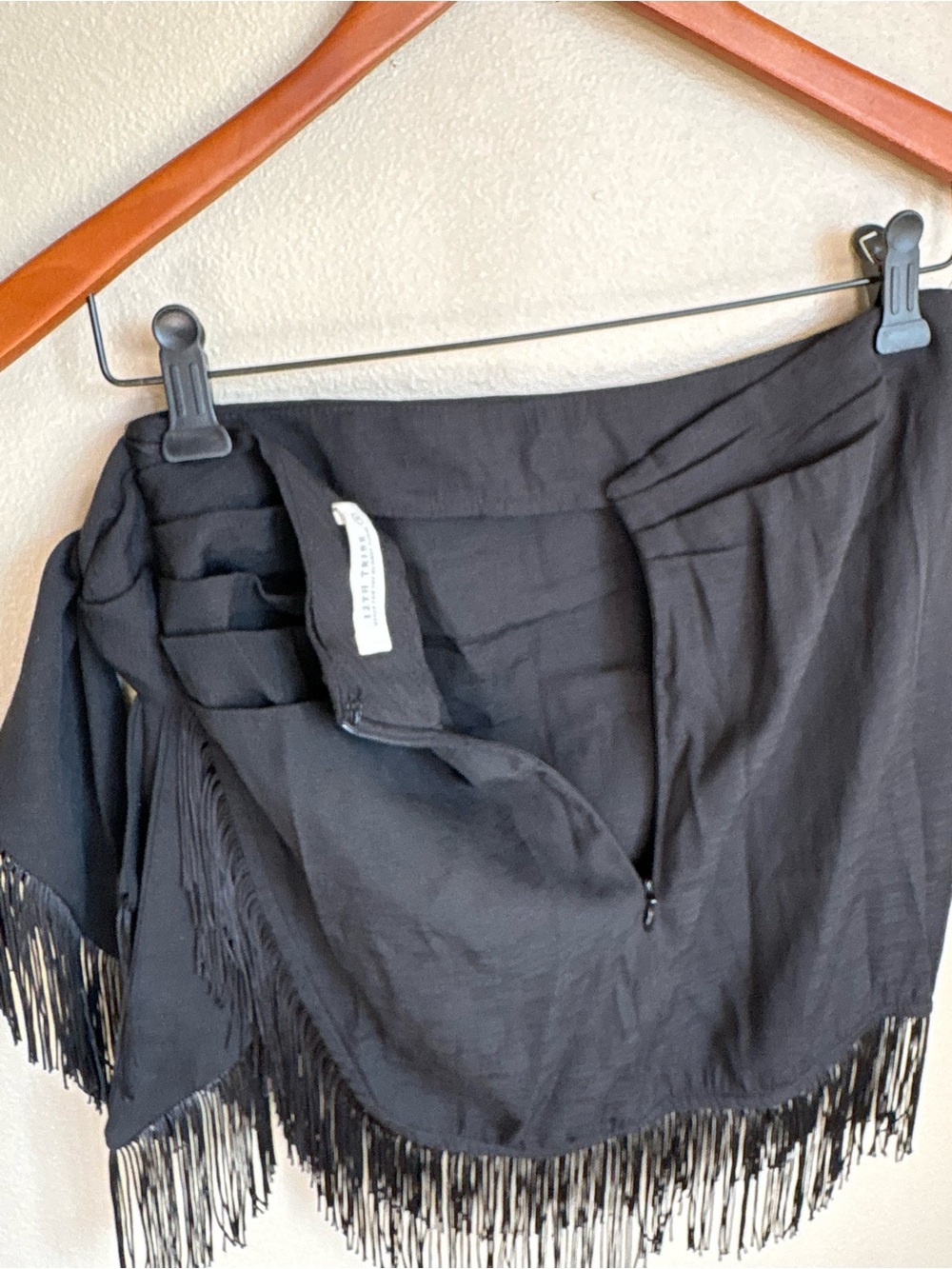 12th Tribe Black Fringe Mini Skirt - Picture 13 of 13